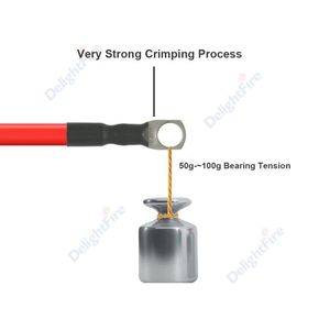 3awg Silicone dây với thiết bị đầu cuối M6 M8 M10 Lugs Uốn Tóc bồng 35 mét cáp điện cho pin biến tần ô tô xe khởi động - Product Image 5