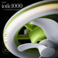 Ventilateur de plafond LED intelligent à intensité variable et contrôle de vitesse, E27 ABS, 3 pales, pour chambre, salon, crèche