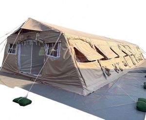 High-quality Khaki 80 Sqm 30-40 Man Modular <b>Frame</b> Big Camping 2 Layers Desert Tactical Field <b>Tent</b> for Adverse Weather Conditions - Product Image 1