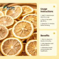 Irisan Jeruk Kering yang Diawetkan dengan Air dengan Proses Pengeringan Vakum, Kemasan Vakum Besar, Rasa Asam, Aroma Jeruk untuk Aplikasi Makanan.