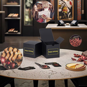 Cartelle eleganti in lamina d'oro UV di lusso nero per decorazioni per feste proposte di matrimonio uso cosmetico-per biscotti di pane vetro candela - Product Image 5