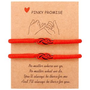 Pulsera de pareja de hilo rojo del <span class=keywords><strong>destino</strong></span> para <span class=keywords><strong>Navidad</strong></span>, aniversario de San Valentín, regalos de cumpleaños, joyería a juego, relaciones - Product Image 2
