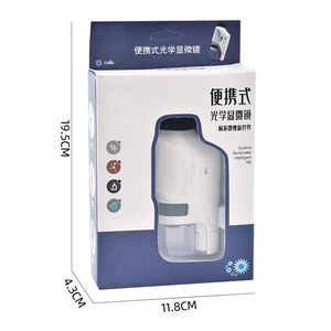 2025 yeni KRC cep optik biyolojik mikroskop çocuk bilim eğitici oyuncaklar 60X-120X el mikroskop - Product Image 4