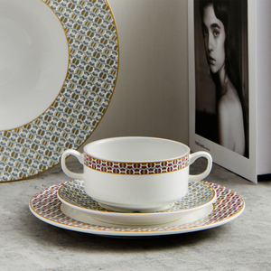 Juego de Vajilla Nórdica de Cerámica JQY con Platos y Tazones, Tazones para Sopa, Juego de Porcelana para Café y Té, Suministros para Hoteles y Restaurantes - Product Image 4