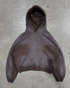 Broderie personnalisée français poids lourd en détresse lavage à l'acide à capuche 100% coton soleil délavé sweats à capuche pour homme - Product Image 5