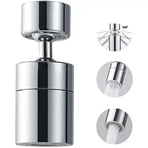 Water Saving Nozzle Adaptor 360 Rotating Bathroom Kitchen Sprayer Faucet Extender Aerator for Faucets