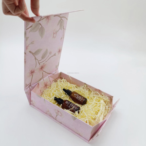 Tùy Chỉnh Màu Hồng Kết Cấu Giấy Các Tông Hộp Quà Tặng Sang Trọng Gấp Với Từ Flap Cứng Nhắc Xmas Hộp - Product Image 1