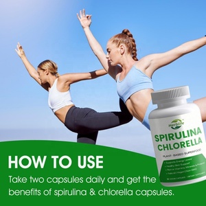 Compléments alimentaires végétaliens super-aliments verts à la spiruline et à la chlorelle en capsules, vente chaude OEM ODM - Product Image 4