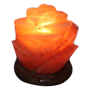 Vente en gros directe d'usine, lampe en cristal de sel poli sur base en bois, design tournesol, décoration d'intérieur, autres artisanats en cristal - Product Image 3