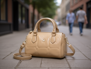 Borsa a Spalla da Donna a Forma di Raviolo in Microfibra Sintetica con Chiusura a Cerniera, Stile Minimalista per Tutte le Stagioni - Product Image 2