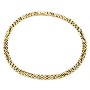 Collar de Acero Inoxidable Dorado Impermeable para Mujer, Joyería 2026, Collar con <span class=keywords><strong>Cadena</strong></span> Cubana Chapada en Oro de 18k para Mujer - Product Image 5