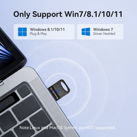 Adaptateur Bluetooth 6.0 USB longue portée BT6.0, dongle Bluetooth sans fil USB, récepteur et émetteur audio EDR BLE pour ordinateur de bureau