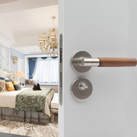 Serrure de porte magnétique à pêne dormant à fermeture silencieuse poignée à levier en métal en aluminium à l'intérieur