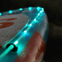 Planche de paddle gonflable personnalisée OEM de haute qualité avec éclairage LED nocturne, matériau Dropstitch+PVC+EVA, charge maximale 150 kg