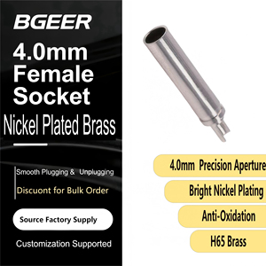 Đầu nối dạng chuối 4.0mm sang đầu nối dạng cột - Đồng nguyên chất mạ niken, đầu nối nối dài đực cái - Product Image 6