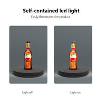 Présentoir de plateau tournant électrique rotatif à 360 degrés avec lumière LED accessoires de photographie prise de vue pour produits Photo ou courte vidéo