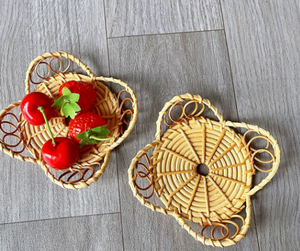 Cestas Redondas Tejidas a Mano, Naturales y Ecológicas, para Frutas y Verduras, al por Mayor - Product Image 1