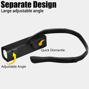 Linterna frontal Led de inducción, linterna portátil ligera de 1500mah, resistente al agua, para pesca, equitación, correr, WD-6818 E - Product Image 5