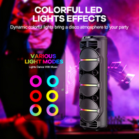 Sistema de Altavoces Subwoofer Inalámbricos Profesionales Dobles de 10 Pulgadas con Micrófono Incorporado y Luces LED RGB para Escenario, Karaoke y DJ