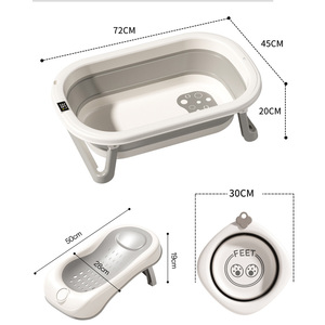 <span class=keywords><strong>Baignoire</strong></span> pliable 80*50*23cm <span class=keywords><strong>en</strong></span> bois et plastique TPE pour bébés de 0 à 1 an avec fonction bain et pot - Product Image 6