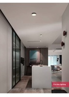 Plafonnier LED COB moderne rond ultra-mince à montage en surface, en aluminium, sans encastrement, pour chambre, couloir, salon