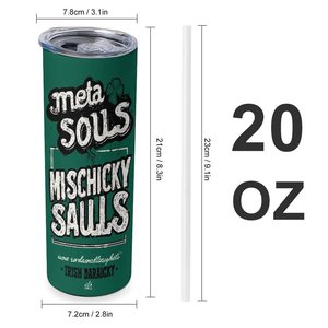 Vaso de Acero Inoxidable Meta Souls Mischicky Sauls de 20 oz con Diseño Irlandés Daraicky - Product Image 1