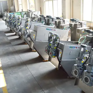 Sludge Dehydrator Dewatering Machine Oil Waste Water Treatment Sludge Dewatering Machine Multi Plate Screw Press Dehydrator Liquid Solid Separator