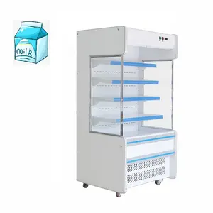 MUXUE-refrigerador de exhibición refrigerada para supermercado comercial, refrigerador abierto multicubierta para bebidas y leche, 1 metro