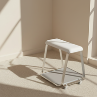 Repose-pieds standard pour manucure, hauteur 37 cm, avec roulettes, repose-pieds mobile