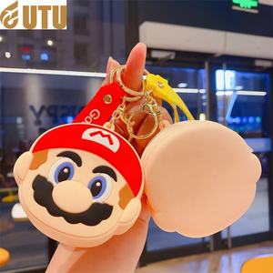 Mignon dessin animé Mario porte-monnaie accessoires poupée pendentif porte-clés petit cadeau en gros-F - Product Image 3