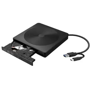 Lecteur DVD Rom à double interface ultra-mince USB 3.0 Lecteur CD Type C Graveur de CD-RM DVD ROM Lecteur optique externe pour ordinateur portable