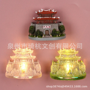 Imán de resina transparente para nevera, forma irregular, recuerdo hecho a mano, artículo decorativo para lugares turísticos y edificios - Product Image 3