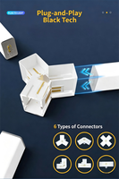 Système d'éclairage hexagonal modulaire et connectable DIY, plafonnier LED hexagonal en chaîne, kit prêt à l'emploi pour garage