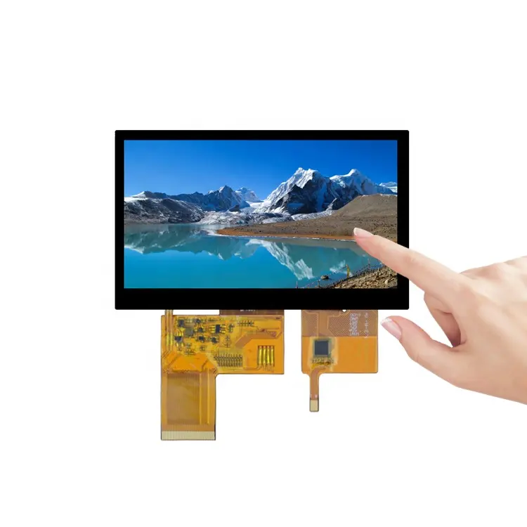 Pengganti Industri 4.3 Inci Layar Sentuh I2C LCD, Antarmuka RGB 24 Bit Layar Sentuh Modul Panel 480*272 Layar Sentuh