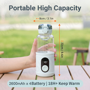 Chauffe-lait portable autonome 2026 pour lait maternel de bébé, chauffe-lait USB de voyage pour bébé, chauffe rapide en 2 minutes pour l'extérieur et en déplacement - Product Image 5