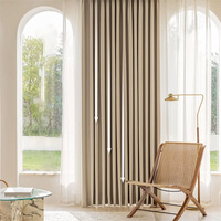 Vente chaude Tissu textile Jacquard Rideaux de luxe Thermique Isolant Rideaux occultants pour hôtel Chambre à coucher Salon