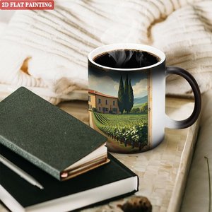 Frosted <b>Ceramic</b> Mug 11oz Black Heat Sensitive Office Daily <b>Cup</b> - Product Image 3