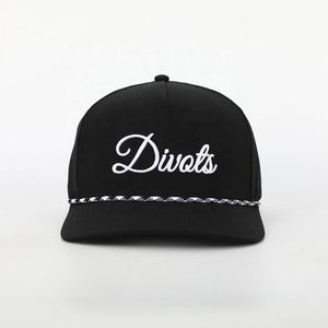 Casquette 5 panneaux tissée personnalisée OEM en gros avec logo brodé 3D, 100 % polyester, ajustable, toutes saisons, pour hommes et femmes, de haute qualité - Product Image 1