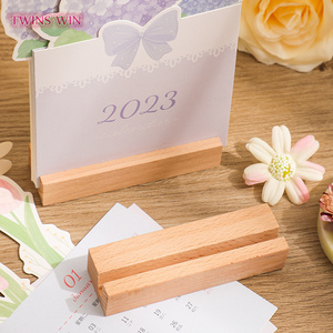 Calendrier de bureau bricolage fleur créatif découpé au Laser avec ornements de bureau à Base en bois 439 - Product Image 5