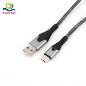 Lung Kay <b>Usb</b> <b>2.0</b> Am To Type C Data <b>Cable</b> 1m Aluminum Case Tinned Copper Wire - Product Image 1