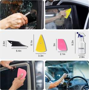 9 pièces véhicule voiture fenêtre teinte Kit d'outils d'application verre <span class=keywords><strong>Film</strong></span> protecteur outil d'installation Auto vinyle Wrap Installation voiture <span class=keywords><strong>Film</strong></span> - Product Image 5