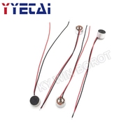 Capsule de microphone à condensateur électret 9x7mm 9767, avec longueur de fil de 9.5CM, 10 pièces/lot