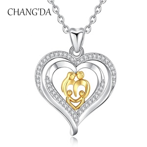 925 plata esterlina de la hija de madre y el niño <span class=keywords><strong>amor</strong></span> mamá colgante del collar del encanto - Product Image 1