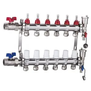 Floor heating systems manifold type stainless steel manifold bar for underfloor heating system