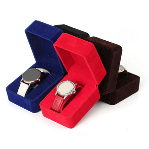 Factory Direct Custom Logo Velvet Watch Box Personalized Luxury PU Leather Watch Travel <b>Case</b> for Watch Storage and <b>Display</b> - Product Image 4