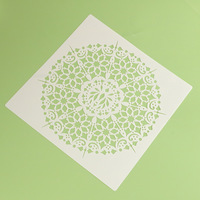 Nouveaux pochoirs mandala découpés au laser de 30x30 cm et grands pochoirs de 50x50 cm pour la peinture murale et les pochoirs pour sols en plastique DIY