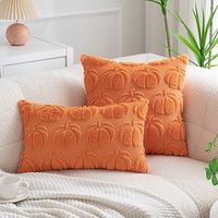 Housse de coussin personnalisée Citrouille d'Halloween 45x45cm, housse de coussin décorative 3D tuftée pour canapé, automne, vente en gros