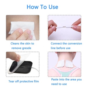 EMS điện kích thích cơ bắp Pigtail massagers máy các bản vá lỗi tái sử dụng tự tôn trọng hàng chục đơn vị thay thế hàng chục điện cực Pad - Product Image 5