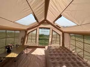 Hot Sale Khaki Oxford Fabric <b>Inflatable</b> Tent for <b>Car</b> Side Camping with Pump - Product Image 2