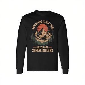 La aventura está ahí, pero también están los ases en serie, camiseta de manga larga, cuello redondo unisex, talla para adultos - Product Image 2